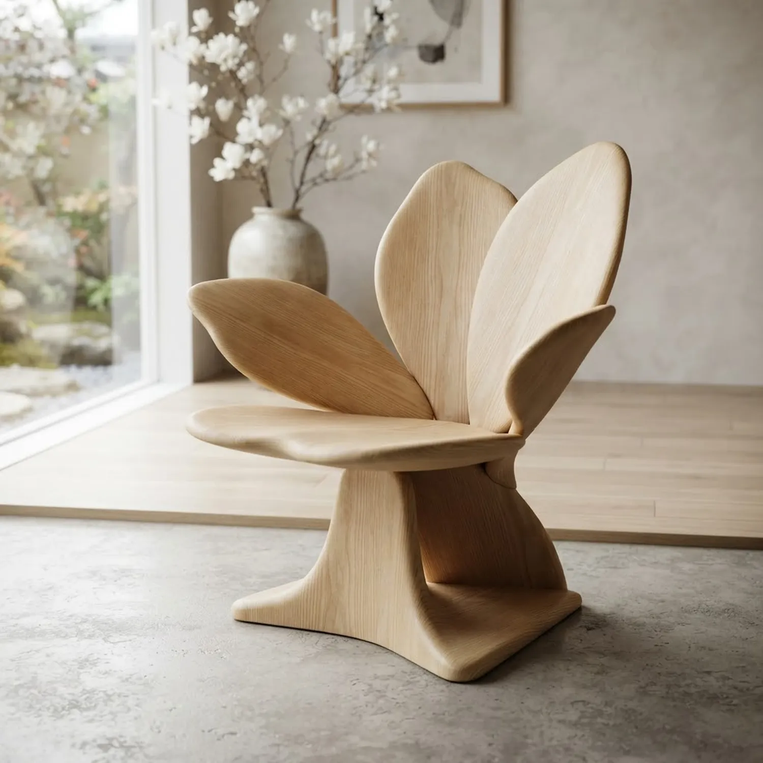Wood Magnolia Fold Chair Classic Furniture Accent Living Room Decor
