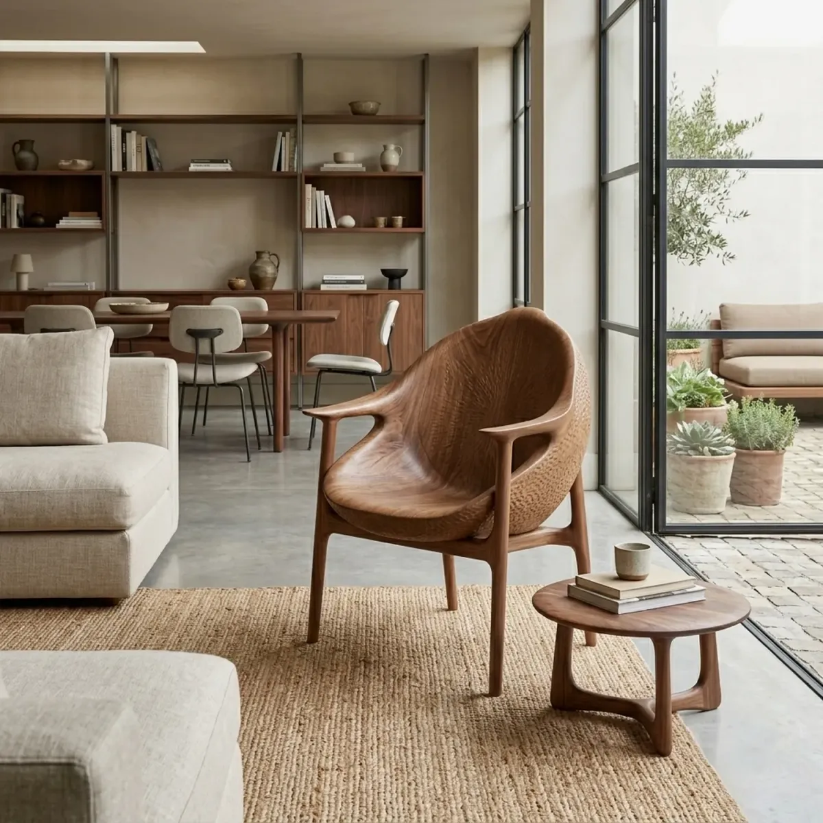 Wooden Lemon Slice Chair Vibrant Fruit Silhouette Unique Dining Seating