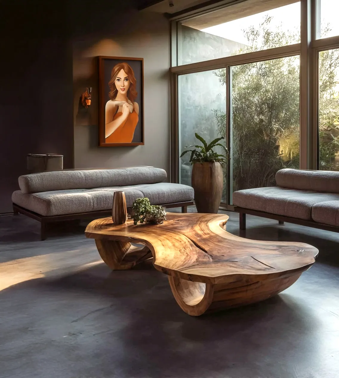 Reclaimed Wood Coffee Table with Shelf Handmade Barnwood Style