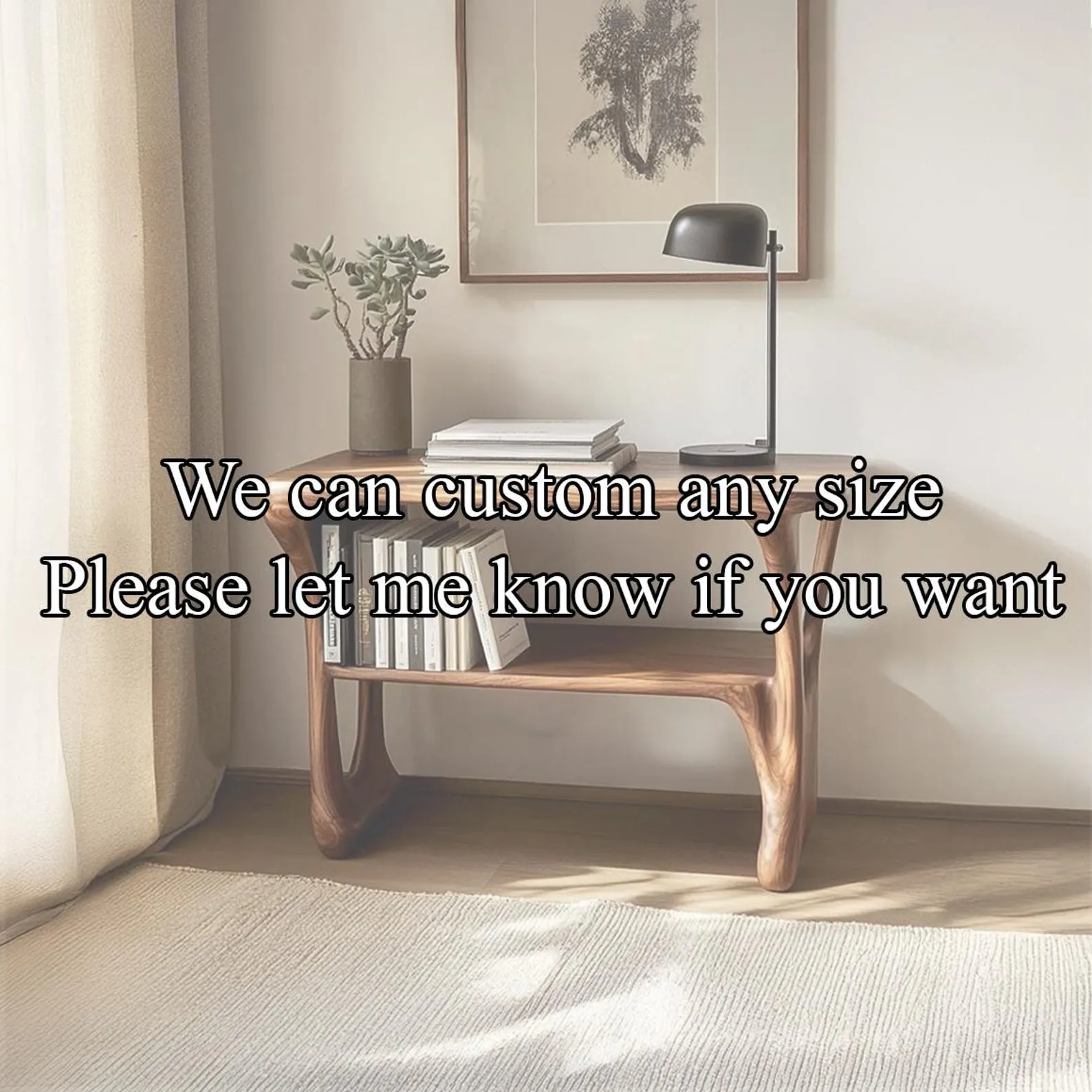 Handmade Reclaimed Wood Side Table Rustic Console Nightstand Accent Furniture - Image 2