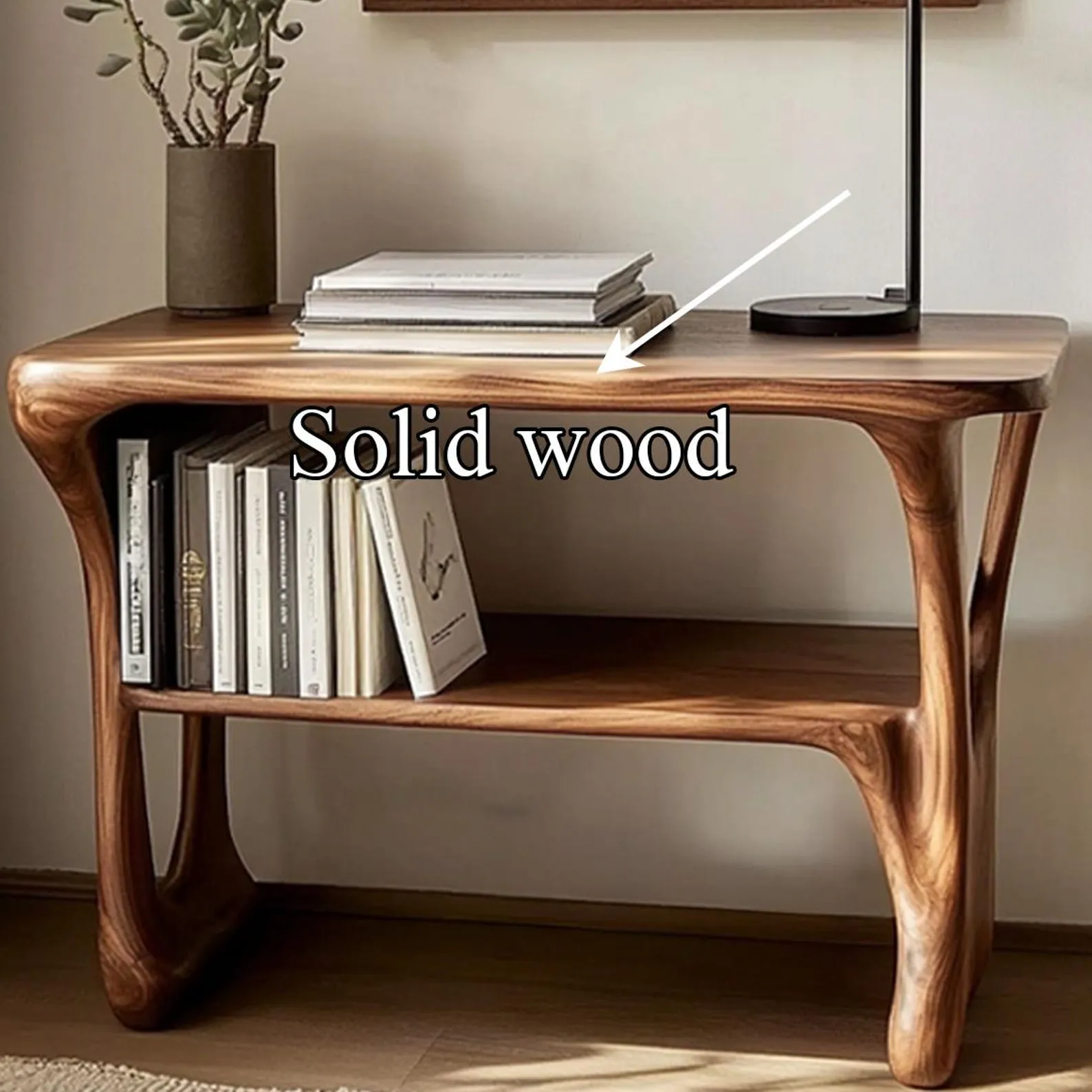 Handmade Reclaimed Wood Side Table Rustic Console Nightstand Accent Furniture - Image 4