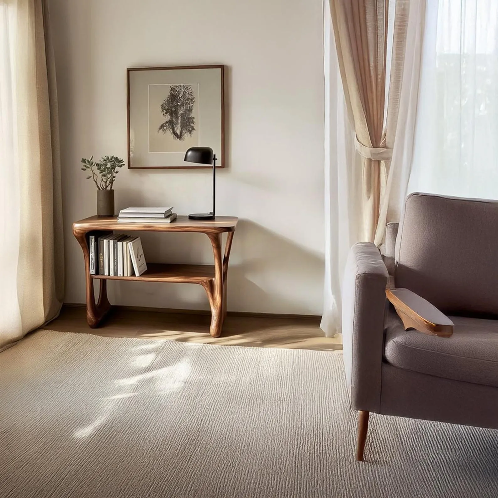 Handmade Reclaimed Wood Side Table Rustic Console Nightstand Accent Furniture - Image 6