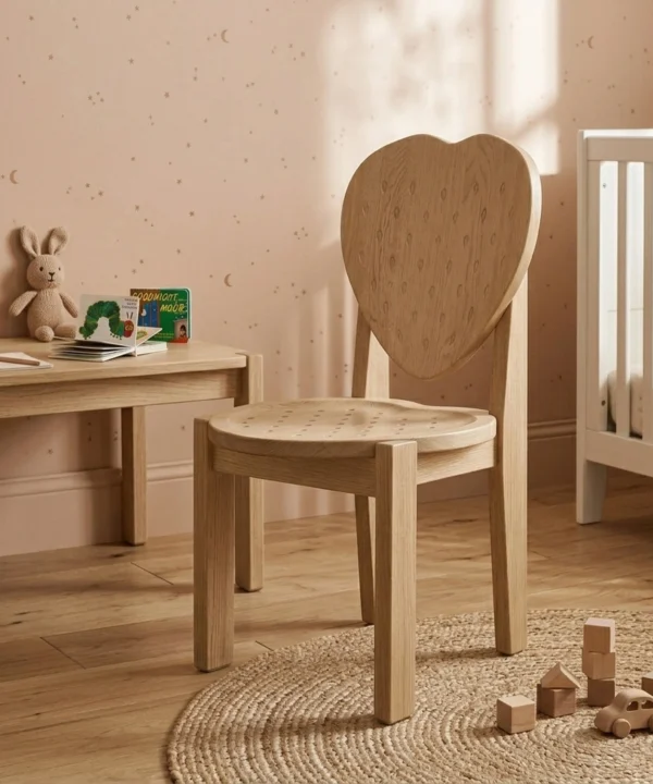 Wooden Strawberry Chair Decorative Fruit Shape Whimsical Accent Armchair