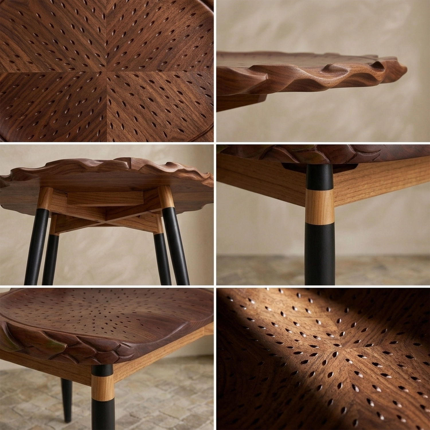 Wooden Dragon Fruit Chair Exotic Fruit Silhouette Artistic Accent Seating - Image 3